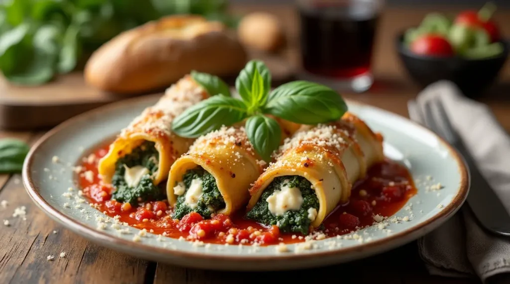 Cannelloni con Spinaci e Ricotta