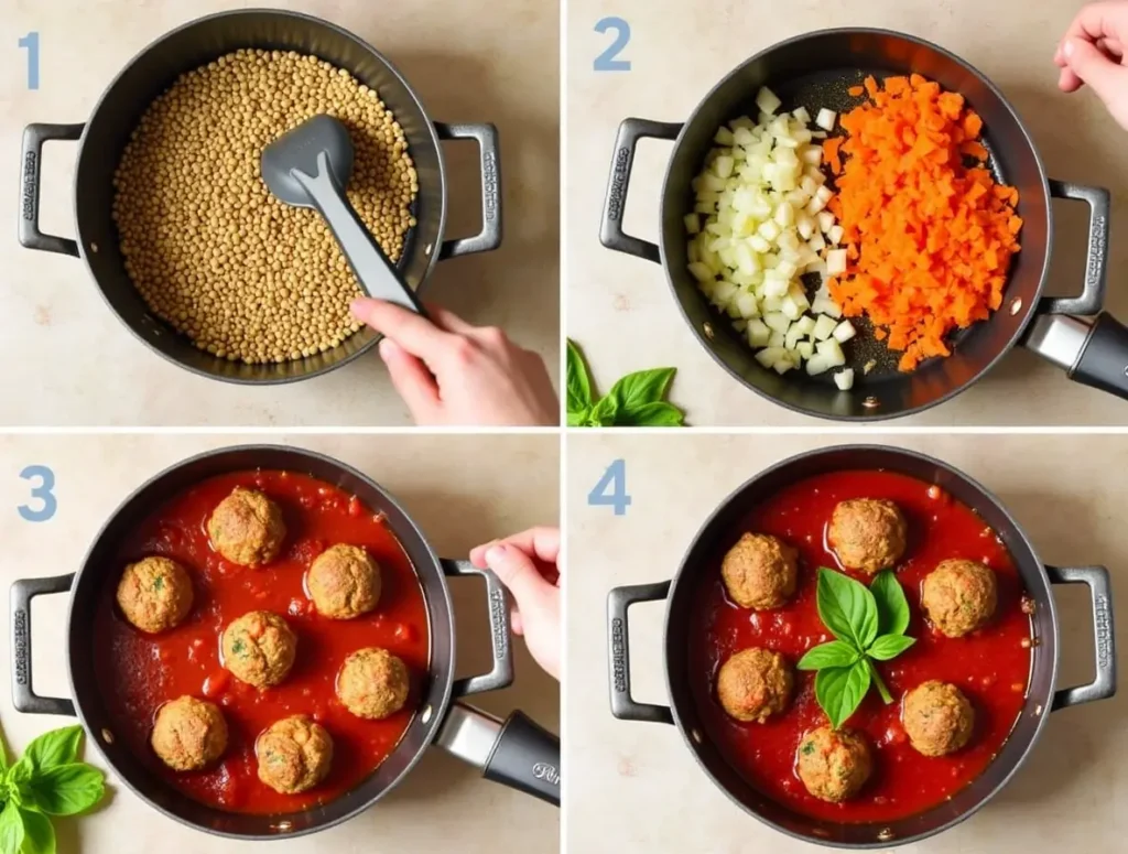 Polpette di Lenticchie al Sugo