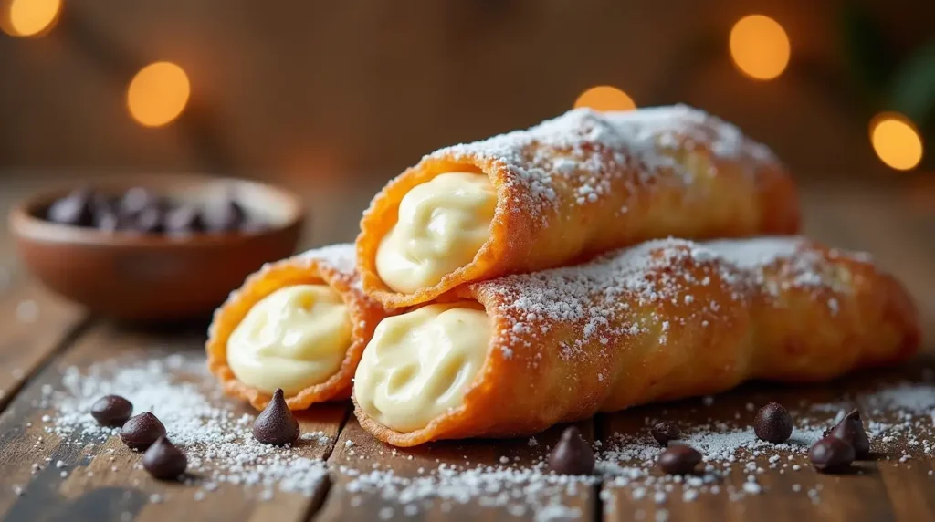 Cannoli Fritti Ripieni alla Crema